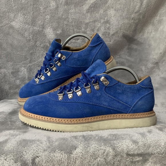 Reebok Exofit RW Boots Mens Size 7.5 Blue Suede Hiking Vibram Trail Outdoor Rare - Picture 2 of 16